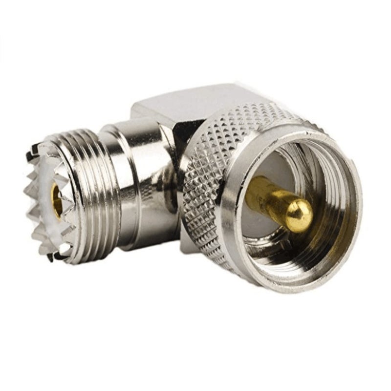 bnafes محول RF Coaxial UHF ذكر PL259 إلى أنثى SO239، موصل بزاوية 90 درجة، موصل F نوع أنثى إلى ذكر لراديو CB، أجهزة LAN اللاسلكية، كابل Coaxial 6-Pack - Image 2
